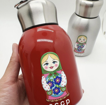 套娃保温杯304不锈钢小胖丁户外带提环便携口袋杯双层真空随手杯