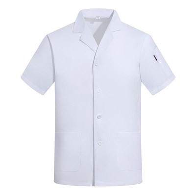 厨师工作服短袖定制印logo夏季薄款透气高档餐饮后厨房厨师长衣服