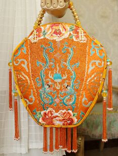 【老绣品重工改制】双面手绣珠穗金灿流苏新中式国潮龙包重工孤品