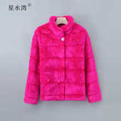 秋冬新款 皮草外套女短款 仿兔毛獭兔毛保暖气质外套时髦好货立领女