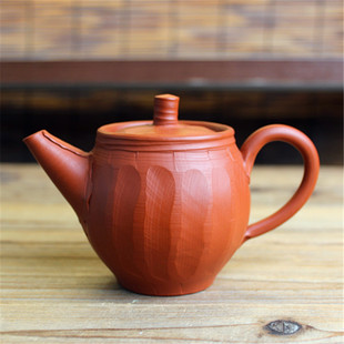 纯手工后手急须 老朱泥刀削面日式 日本常滑烧已故木仙 杉江诚一作