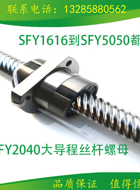 精密滚珠丝杆SFE/SFYR1616/2020/2525/SFS3232/4040金属端盖螺母