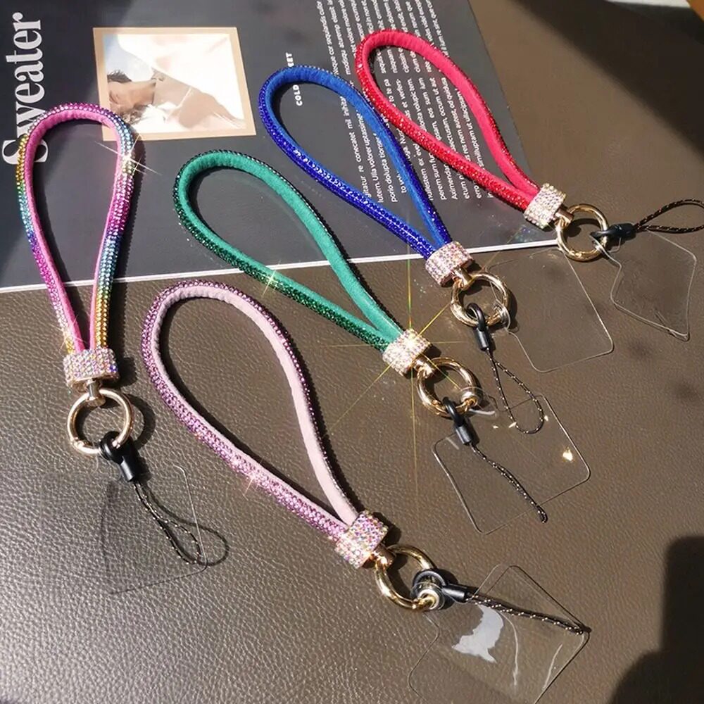 手机挂绳手腕带水钻短款带子运动