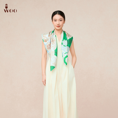 嫵WOO马年本命年真丝大方巾