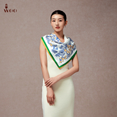 雅颂桑蚕丝国风丝巾商场同款 嫵WOO 礼赠推荐 高级感搭配方巾