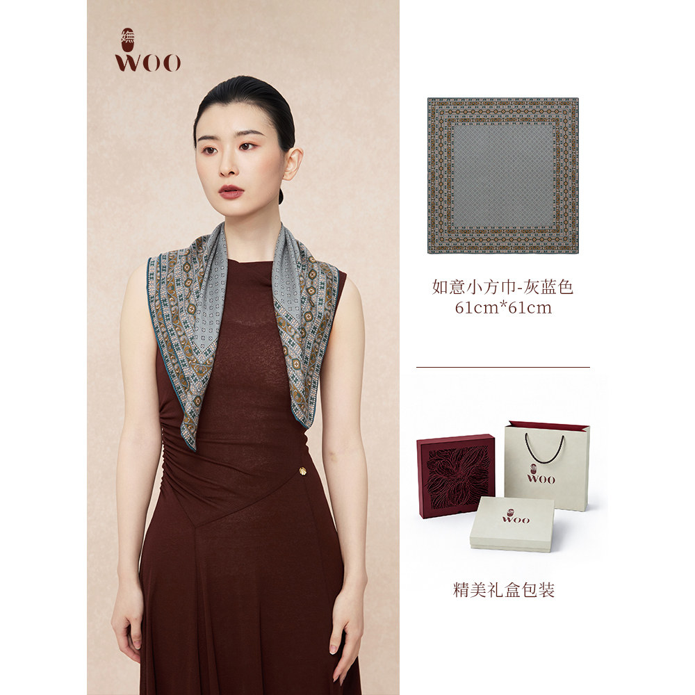嫵WOO【限时折扣】如意小方巾围巾/丝巾/披肩
