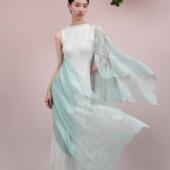 臻美羊绒蕾丝披肩春夏女围巾长款 嫵WOO 限时折扣 百搭丝巾