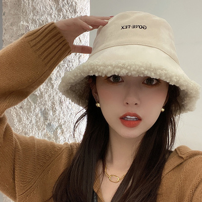 帽子渔夫帽女双面保暖秋冬季