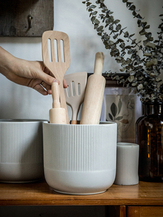 高深碗【收纳帮手】大号多用途陶瓷摆件厨房工具刀叉收纳罐 微瑕