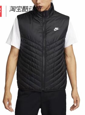 42运动家 Nike 男子保暖休闲纯色立领无袖棉马甲 男款 FB8202-011