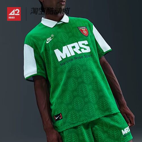 42运动家 Nike 男子透气足球运动训练套头翻领短袖T恤 HM9020-310
