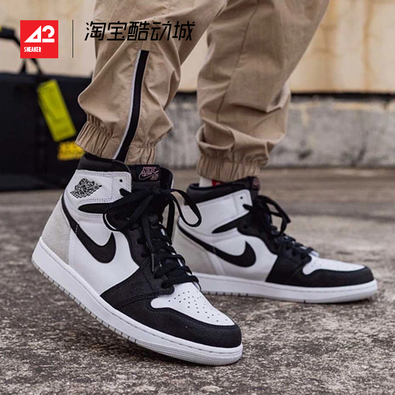 AirJordan1High黑灰脚趾篮球鞋