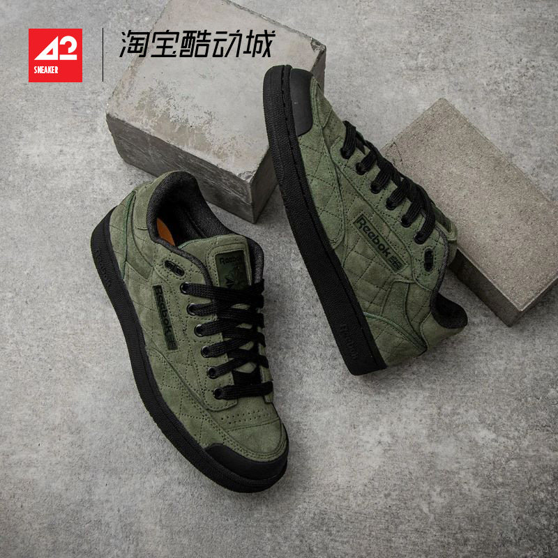 现货42运动家 reebok club c bulc 绿色 复古运动休闲面包鞋板鞋