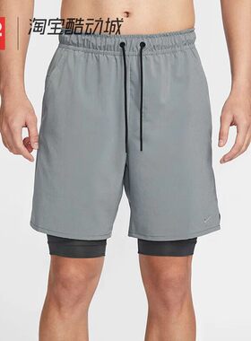 42运动家 Nike 男子二合一跑步运动训练健身速干短裤 DV9335-084