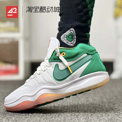 42运动家 Nike Air Zoom GT Hustle 2 白绿 低帮篮球鞋DJ9404-103