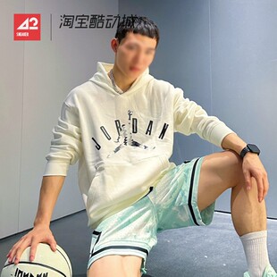 42运动家 AIR JORDAN AJ男子加绒连帽保暖宽松套头卫衣FD7416-133