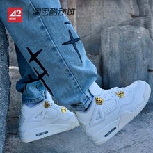 42运动家 Air Jordan 4 Retro AJ4白金 中帮复古篮球鞋AQ9129-170