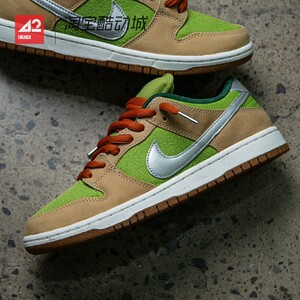 42运动家Nike Dunk SB Dinner Plate 绿色低帮复古板鞋FQ7585-200