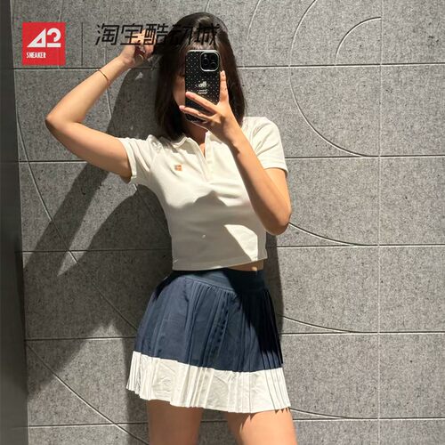 42运动家 Nike女防走光拼色梭织百褶裙网球训练半身裙 HJ7914-478