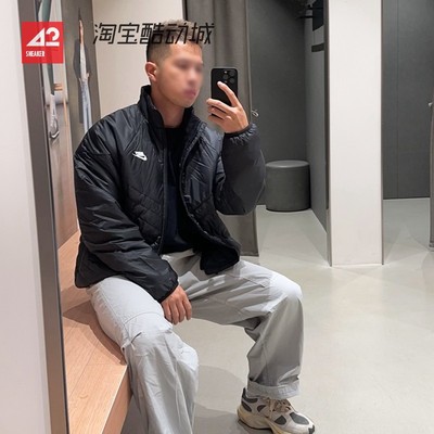 42运动家 Nike Therma-FIT 立领拉链防风长袖棉服男款 FB8196-010