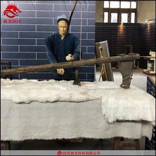 农耕文化道具设计定制传统文化民俗创意园定做动态仿真牛耕田模型