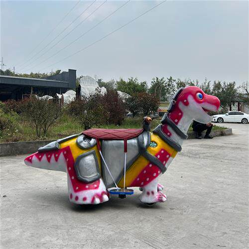 广场摆摊儿童恐龙电动车带音乐亲子互动电动车滑行车可扫码