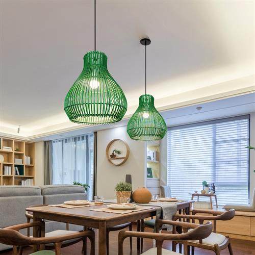 北欧餐厅吊灯创意个性藤编餐桌灯具简约客栈民宿客厅藤艺餐饮灯饰,家装灯饰光源,客厅吊灯,淘宝优惠券,粉丝福利购,淘宝优惠卷
