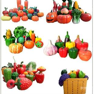 玻璃钢大菜篮子雕塑定制蔬菜篮花篮雕塑仿真蔬菜生态园景观农作物