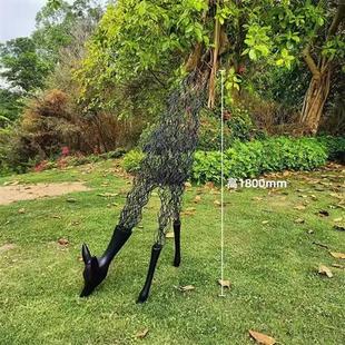 公园小区低头鹿户外景观摆件镂空动物售楼处门口大型雕塑艺术品