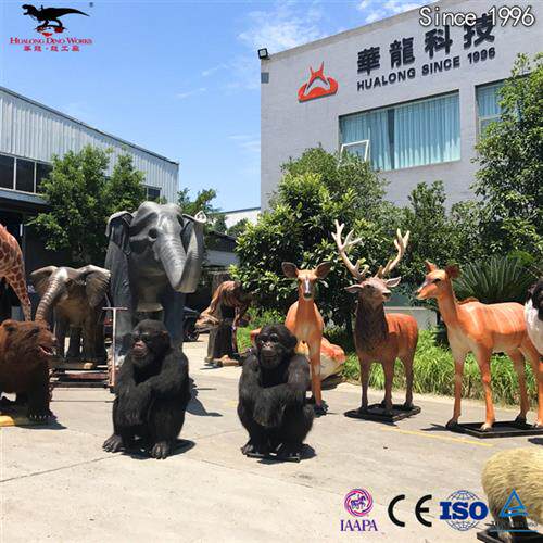 仿真动物大世界长颈鹿电动机模大象可动可叫动物园游乐园美陈