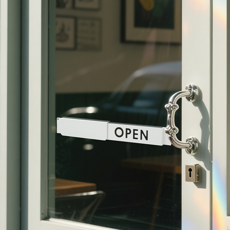 open closed挂牌门店营业提示牌 店铺门口营业中休息中告示牌定制