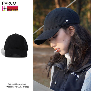 东京代购PARCO日系休闲百搭藏青色棒球帽户外潮牌女遮阳夏鸭舌帽