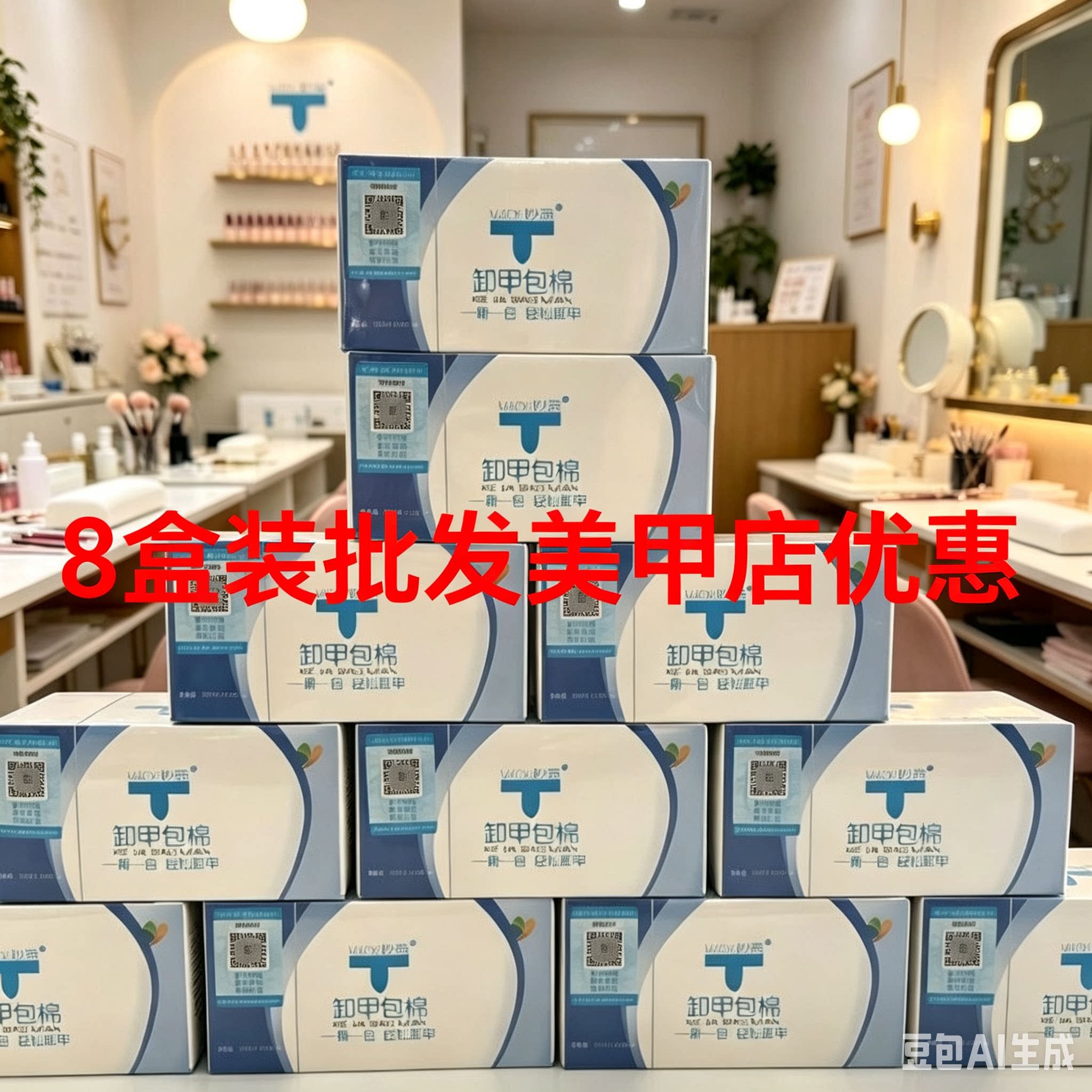 妙茜环保卸甲包1600片8盒装轻松卸甲酒精神器超值礼盒装创造美甲