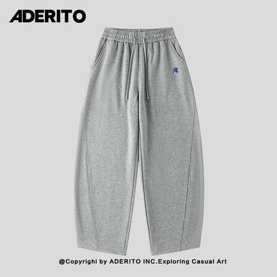 ADERNANA灰色弯刀耐磨休闲裤