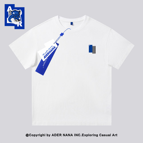 韩国ADER NANA潮牌刺绣短袖T恤男女宽松趣味logo轻奢上衣