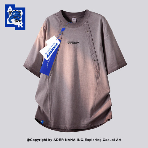 ADERNANA重磅纯棉做旧T恤