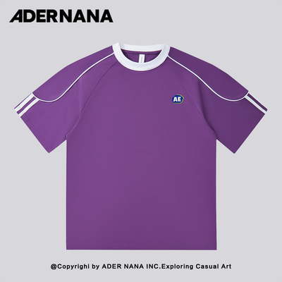 韩国ADER NANA潮牌刺绣短袖T恤男女宽松百搭时髦运动风上衣