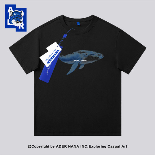 ADERNANA鲸鱼印花T恤