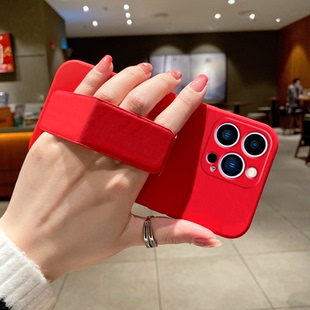 适用于苹果17Pro手机壳16ProMax/15Plus简约纯色14Pro磁吸13Pro支架12/11/X/XS/XSMax/XR/8便携折叠磁吸腕带