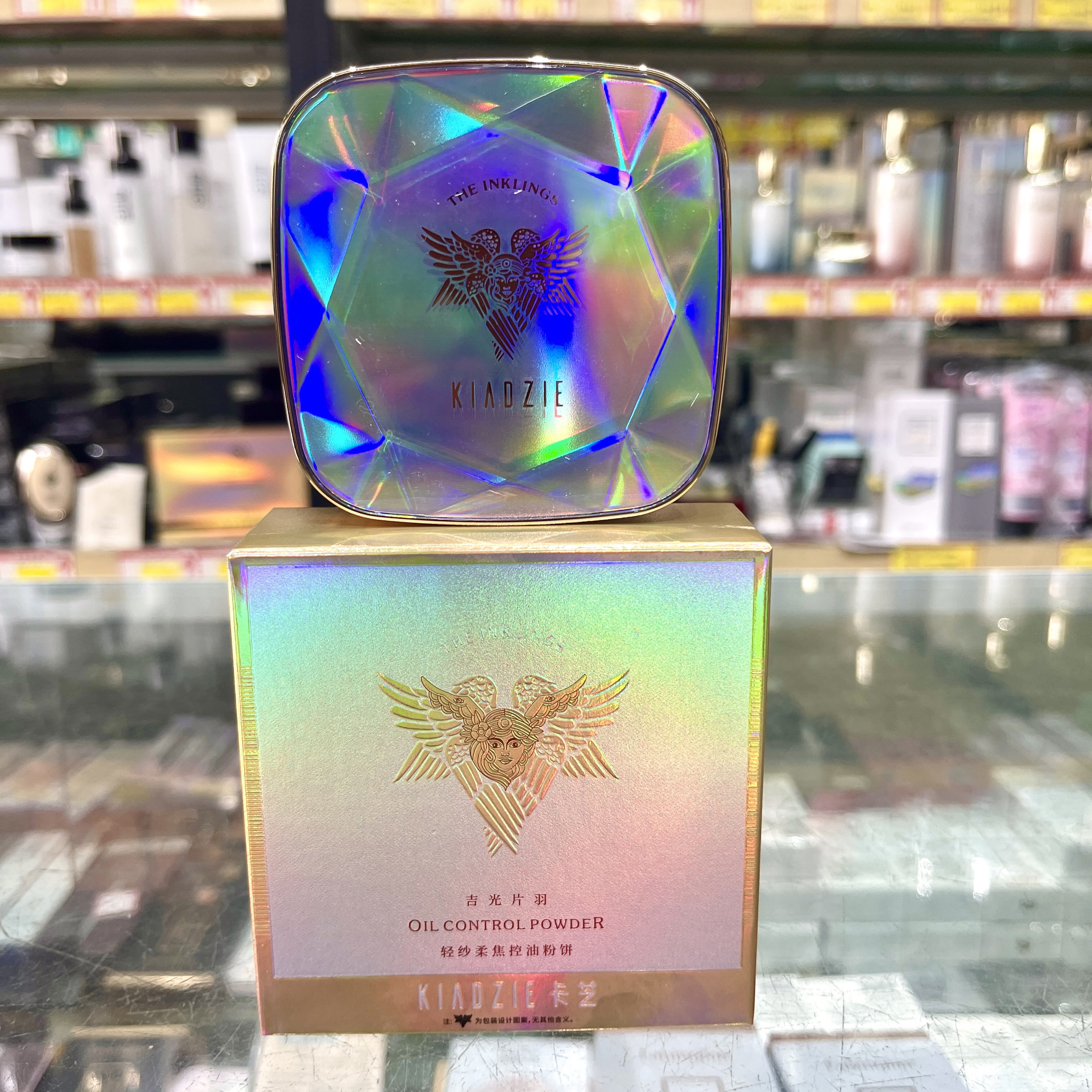卡芝吉光片羽轻纱柔焦控油粉饼象牙白自然色干粉定妆粉新款