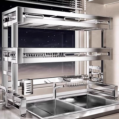 304不锈钢厨房水槽置物架洗碗槽碗碟收纳多功能水池放碗盘沥水架