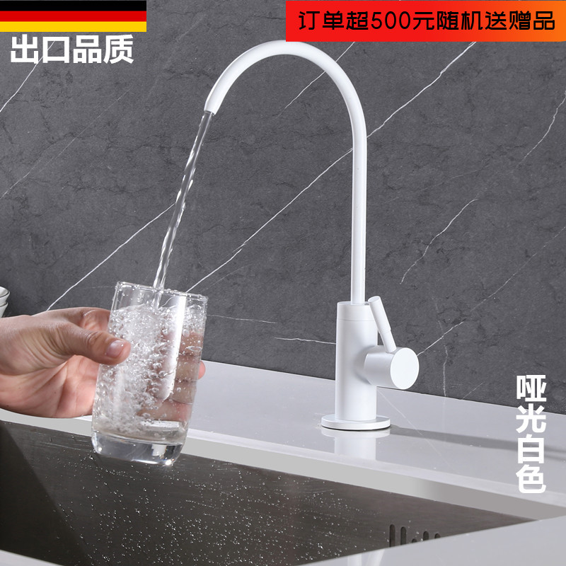 白色厨房水槽净水器直饮龙头2分