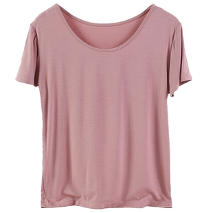 夏季薄款港风凉感短袖T恤女上衣宽松莫代尔休闲家居简约外穿圆领