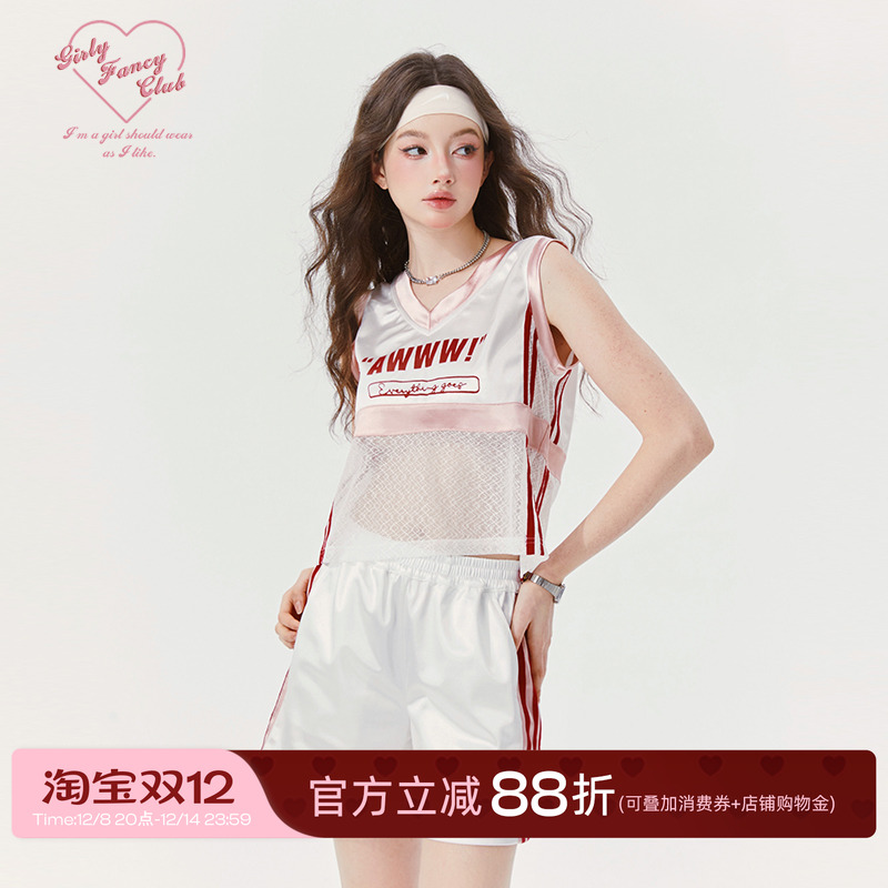 GirlyFancyClub夏日甜酷*音乐节穿搭辣妹t恤上衣网球运动风套装女