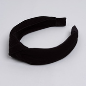 新款 百搭天鹅绒发夹头巾 时尚 出口欧美 优雅气质黑色发带发箍女春