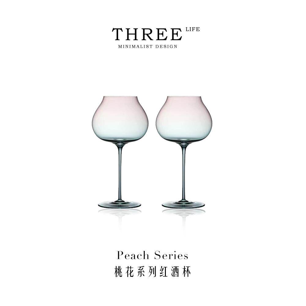 Tlife·Peach·酒具高档超薄渐变红酒杯勃艮第杯高脚杯酒杯 |桃花