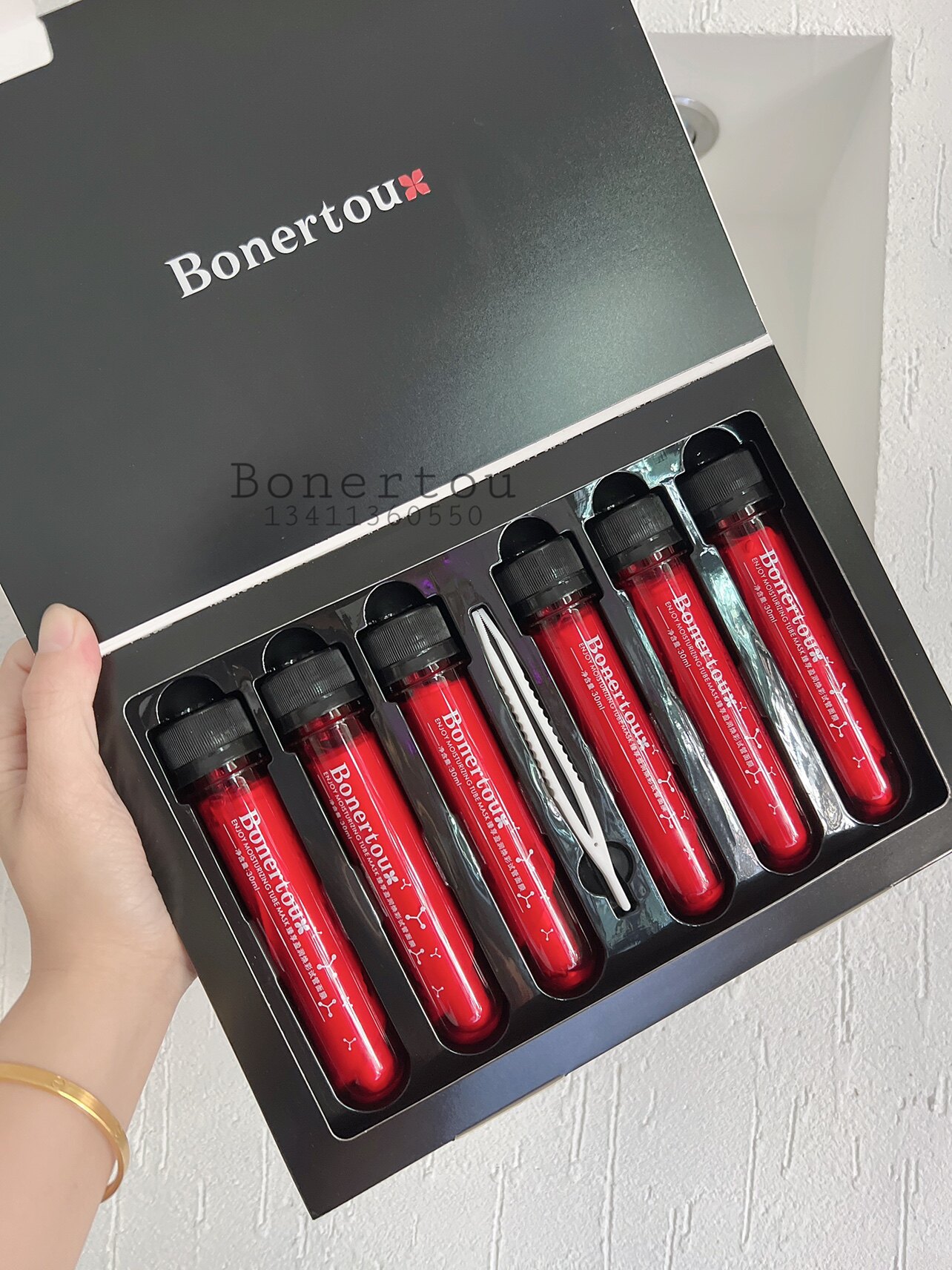 正品院线瑞士bonertou泊娜朵红管面膜试管紧致小细纹修护保湿水光