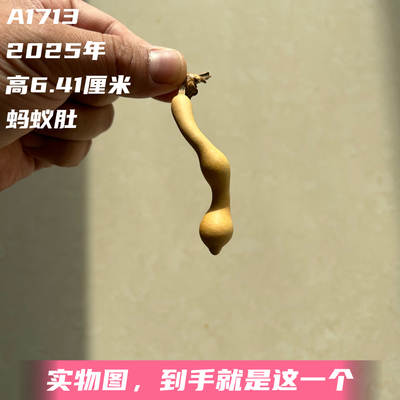 A1713高6.41厘米2025年精品手捻异形绿皮蚂蚁肚葫芦
