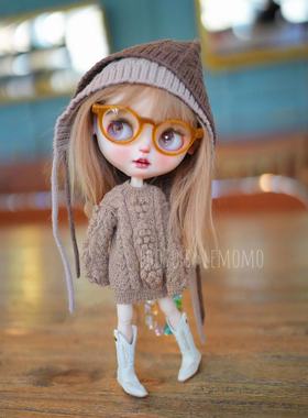 乐茉茉doll小布Blythe手工毛衣手织球球毛衣裙新款多色入娃娃裙