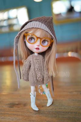 Blythe女毛衣裙手工毛衣裙